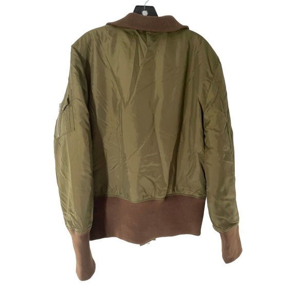 New $485 MNC ATELIER OLIVE FLIGHT JACKET - Picture 6 of 11